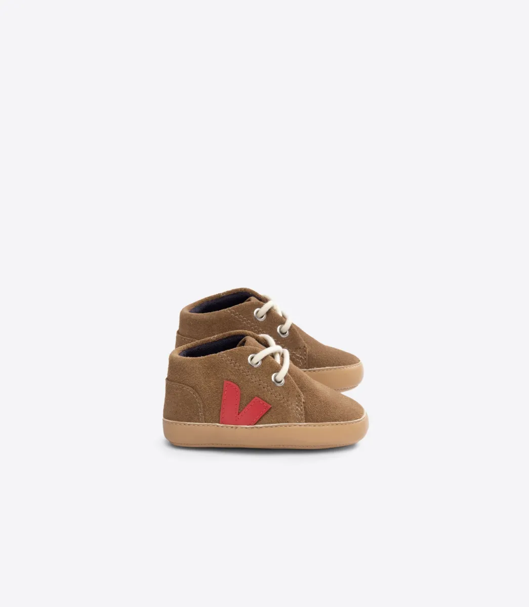 Kids VEJA BABY SUEDE BROWN PEKIN
