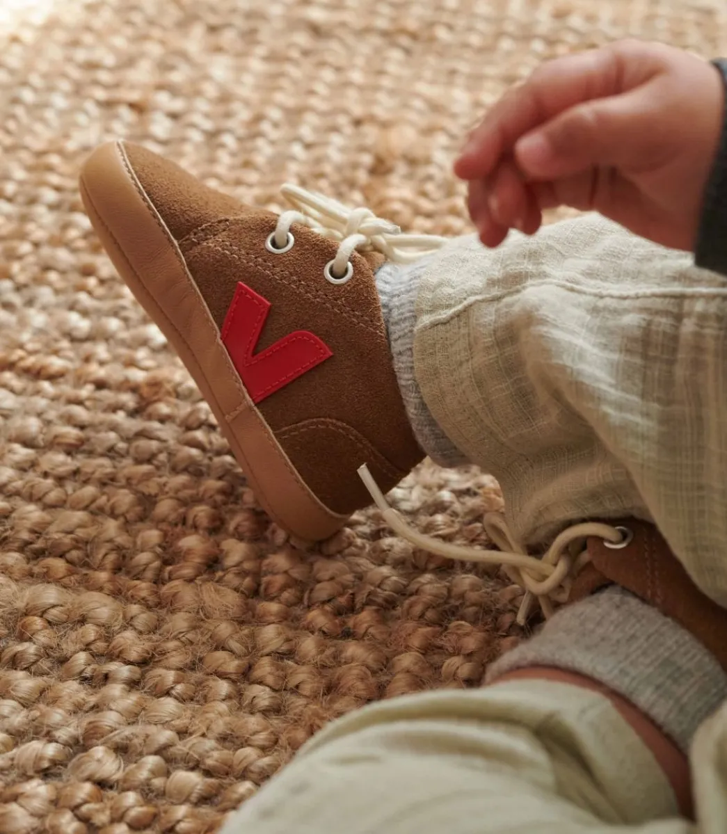 Kids VEJA BABY SUEDE BROWN PEKIN