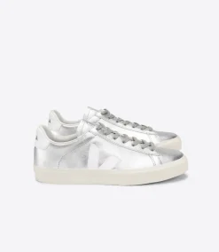 Women VEJA CAMPO LEATHER SILVER WHITE