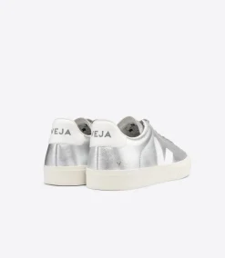 Women VEJA CAMPO LEATHER SILVER WHITE