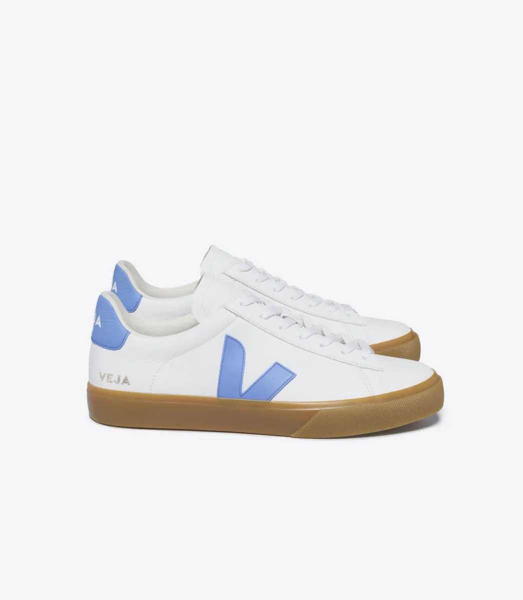 Women VEJA CAMPO LEATHER WHITE AQUA NATURAL