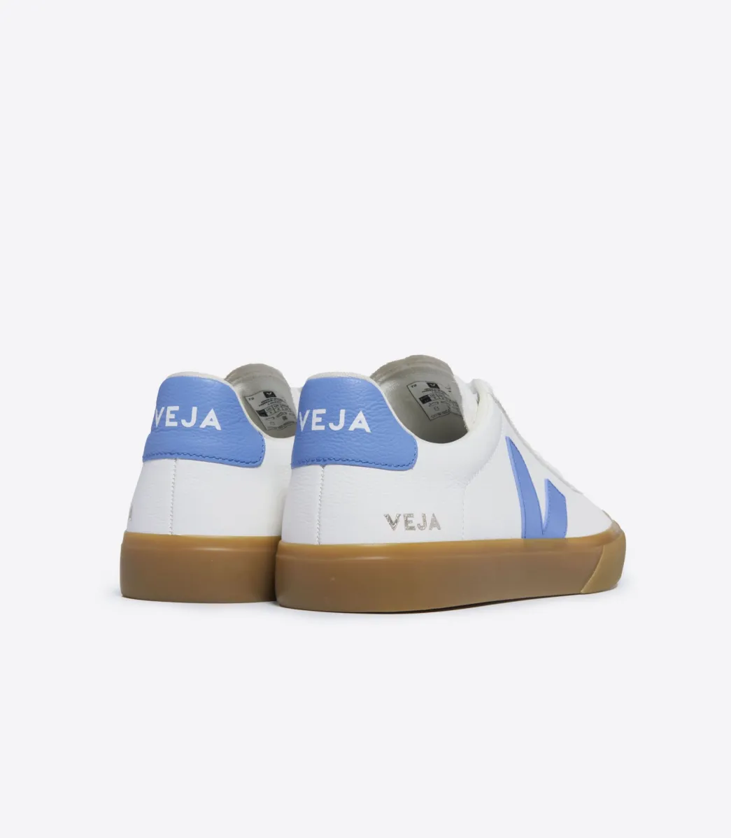 Women VEJA CAMPO LEATHER WHITE AQUA NATURAL