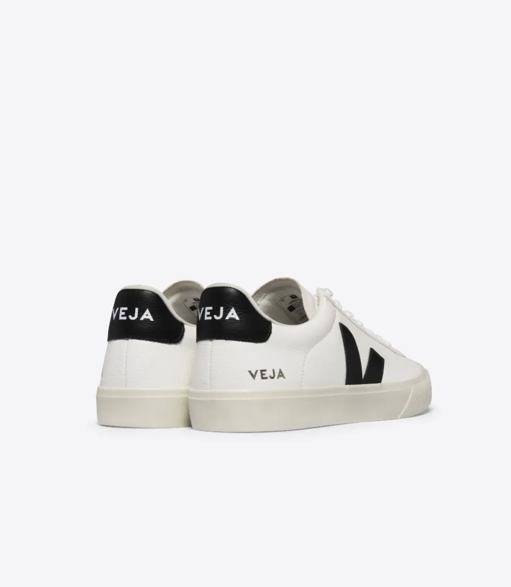 Women VEJA CAMPO LEATHER WHITE BLACK