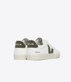 Women VEJA CAMPO LEATHER WHITE KAKI