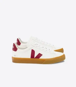 VEJA CAMPO LEATHER WHITE MARSALA NATURAL