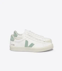 Women VEJA CAMPO LEATHER WHITE MATCHA