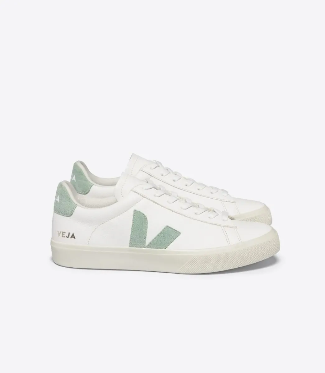 Women VEJA CAMPO LEATHER WHITE MATCHA