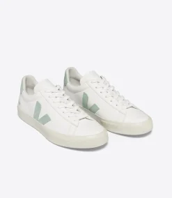 Women VEJA CAMPO LEATHER WHITE MATCHA