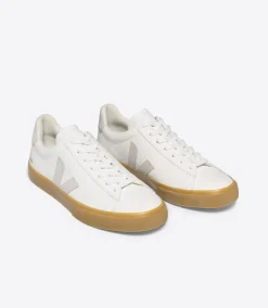 Women VEJA CAMPO LEATHER WHITE NATURAL NATURAL
