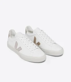 Women VEJA CAMPO LEATHER WHITE PLATINE