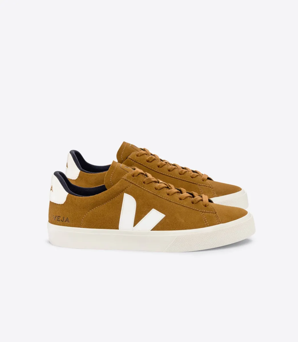 Women VEJA CAMPO SUEDE CAMEL WHITE