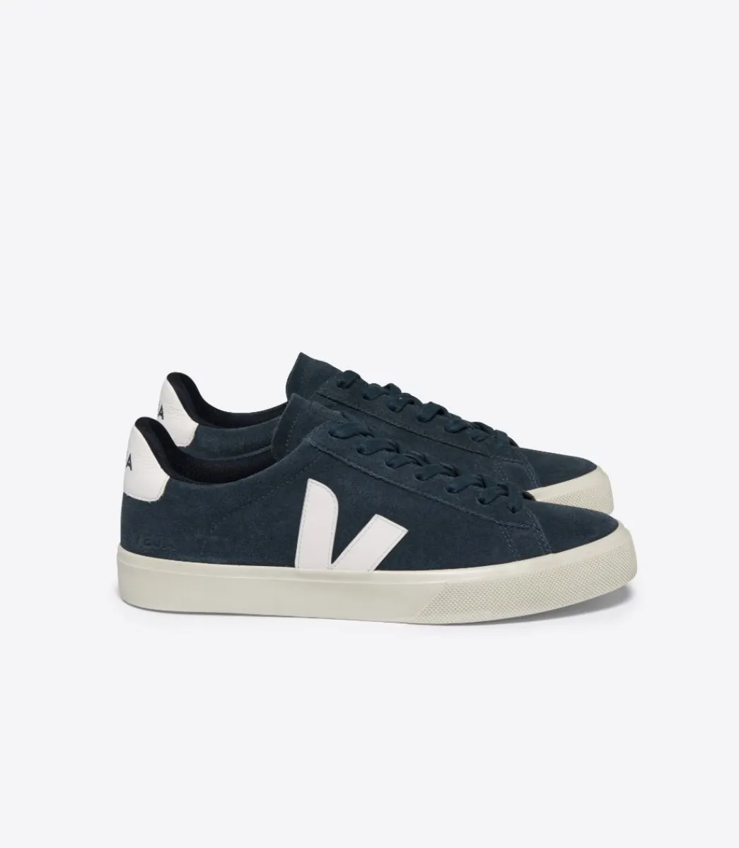 Women VEJA CAMPO SUEDE NAUTICO WHITE