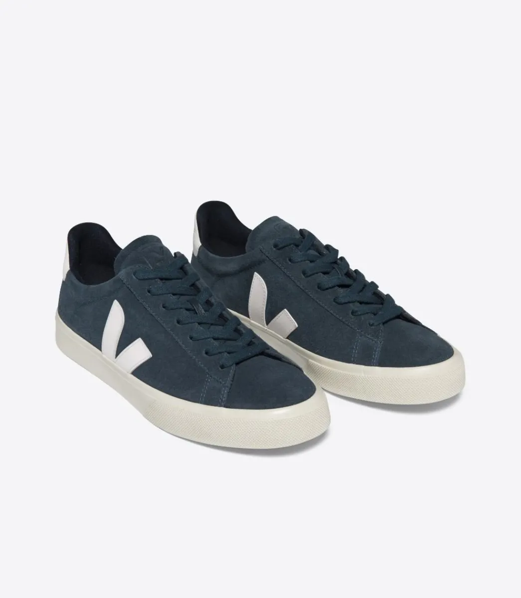 Women VEJA CAMPO SUEDE NAUTICO WHITE
