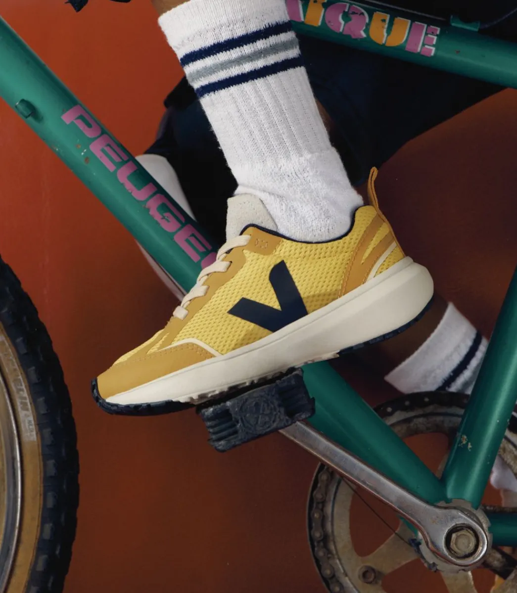 Kids VEJA CANARY ALVEOMESH TONIC BLACK