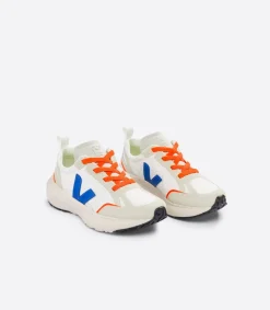 Kids VEJA CANARY ELASTIC LACES ALVEOMESH WHITE INDIGO