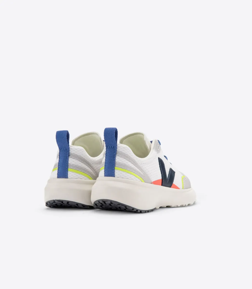 Kids VEJA CANARY ELASTIC LACES ALVEOMESH WHITE NAUTICO