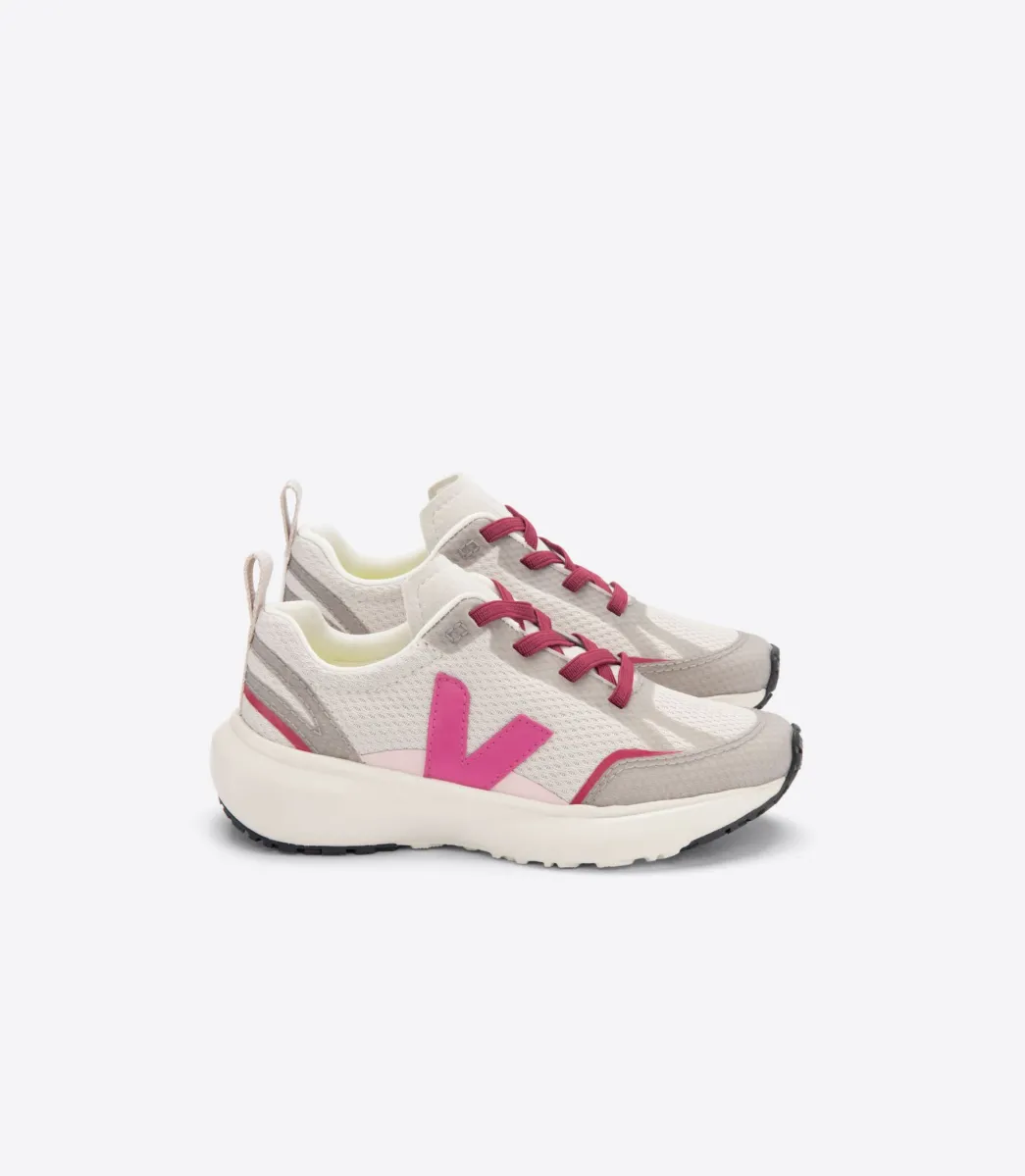 Kids VEJA CANARY ELASTIC LACES ALVEOMESH NATURAL MIA