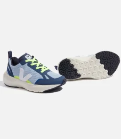Kids VEJA CANARY ELASTIC LACES ALVEOMESH STEEL WHITE