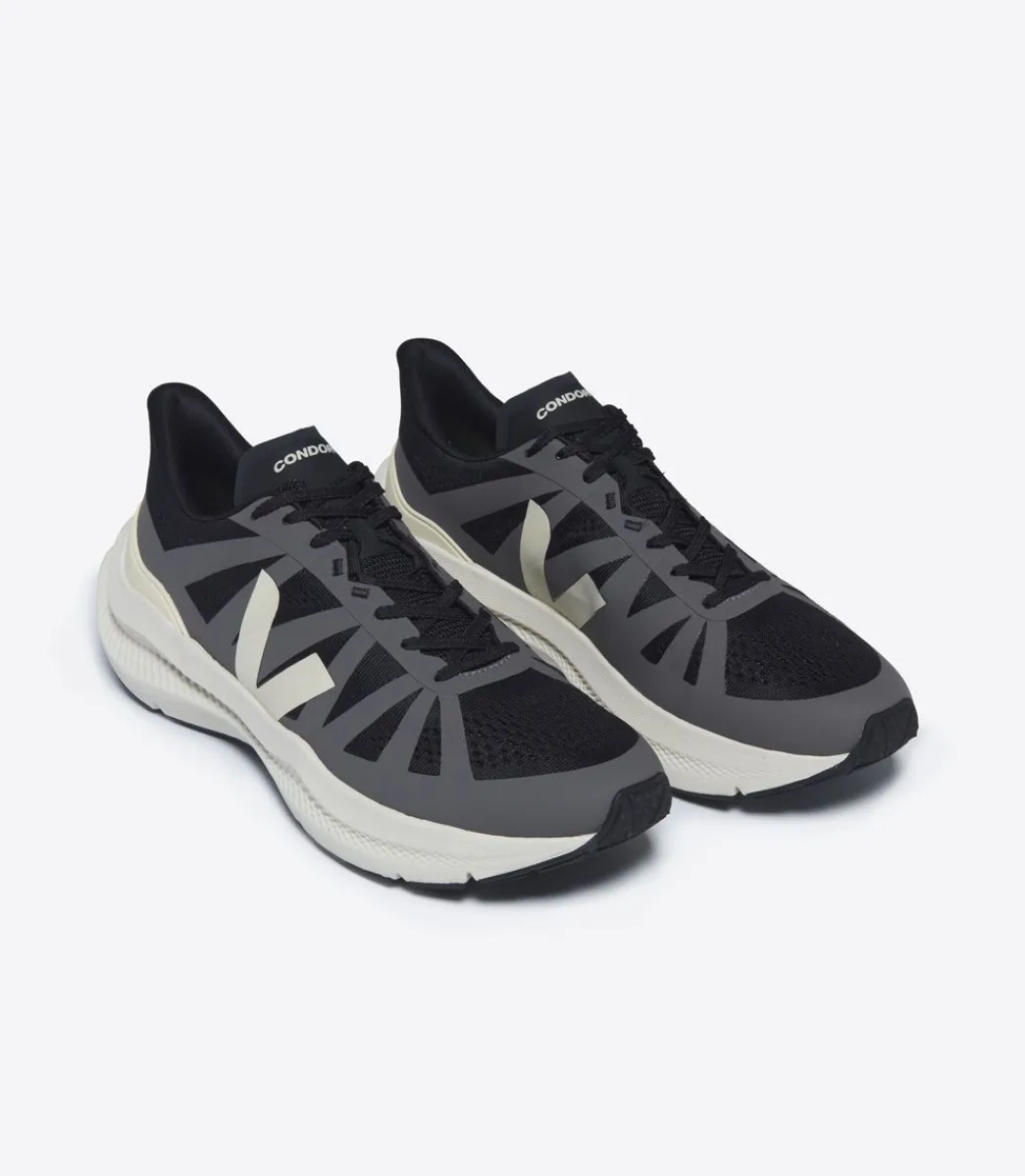 Women VEJA CONDOR 3 ENGINEERED-MESH BLACK CALCAIRE