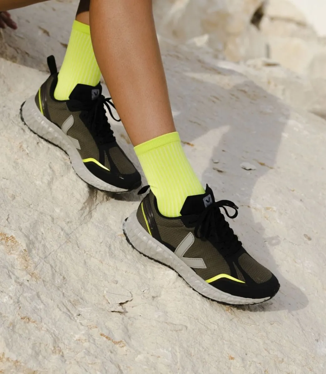 VEJA CONDOR MESH KAKI OXFORD GREY SOLE