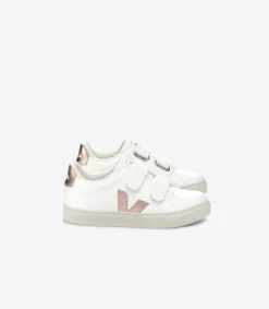 Kids VEJA ESPLAR FURED LEATHER WHITE NACRE