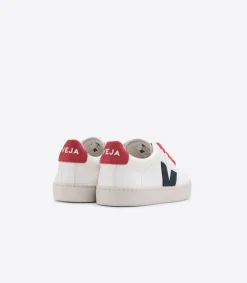 Kids VEJA ESPLAR LACES LEATHER WHITE NAUTICO PEKIN