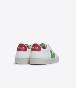 Kids VEJA ESPLAR LACES LEATHER WHITE LEAF PEKIN