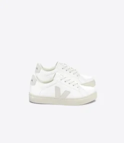 Kids VEJA ESPLAR LACES LEATHER WHITE NATURAL