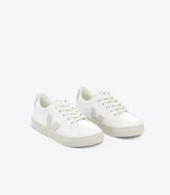 Kids VEJA ESPLAR LACES LEATHER WHITE NATURAL