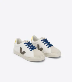 Kids VEJA ESPLAR LACES LEATHER WHITE MOONROCK TONIC