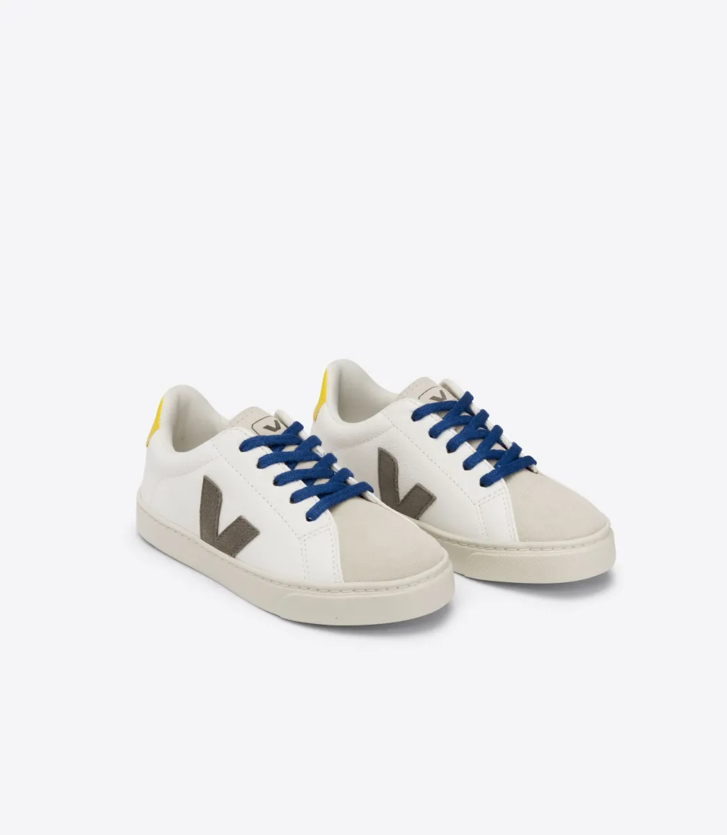 Kids VEJA ESPLAR LACES LEATHER WHITE MOONROCK TONIC
