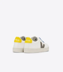 Kids VEJA ESPLAR LACES LEATHER WHITE MOONROCK TONIC