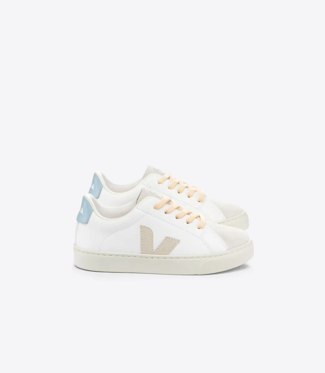 Kids VEJA ESPLAR LACES LEATHER WHITE SABLE STEEL