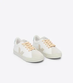Kids VEJA ESPLAR LACES LEATHER WHITE SABLE STEEL