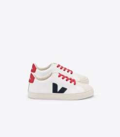 Kids VEJA ESPLAR LACES LEATHER WHITE NAUTICO PEKIN