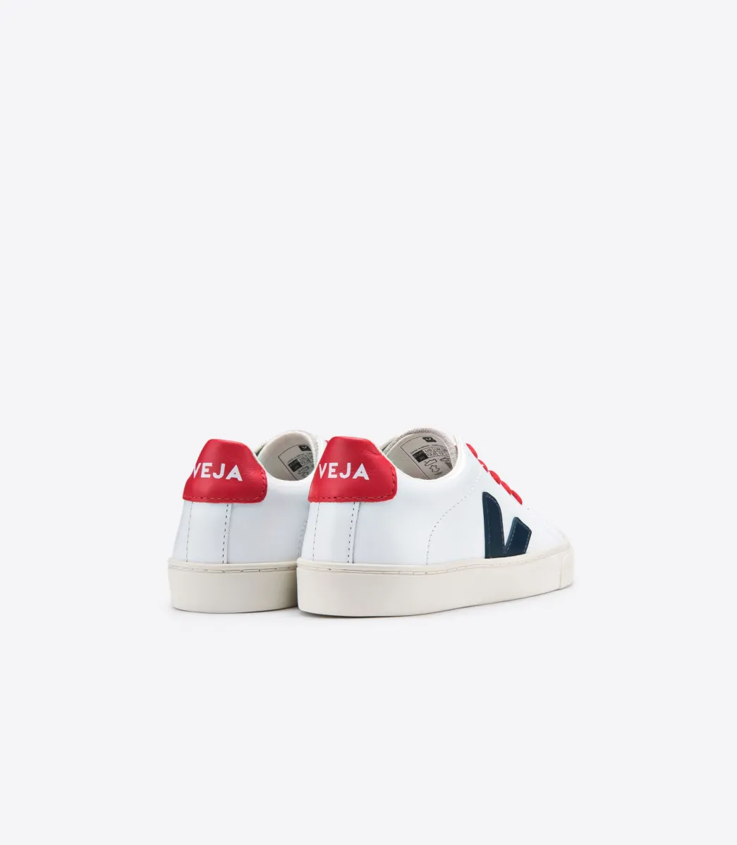 Kids VEJA ESPLAR LACES LEATHER WHITE NAUTICO PEKIN