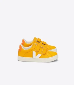 Kids VEJA ESPLAR LEATHER OURO WHITE