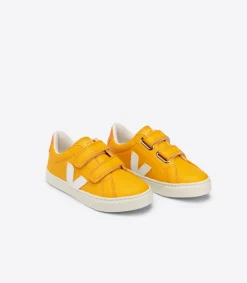 Kids VEJA ESPLAR LEATHER OURO WHITE