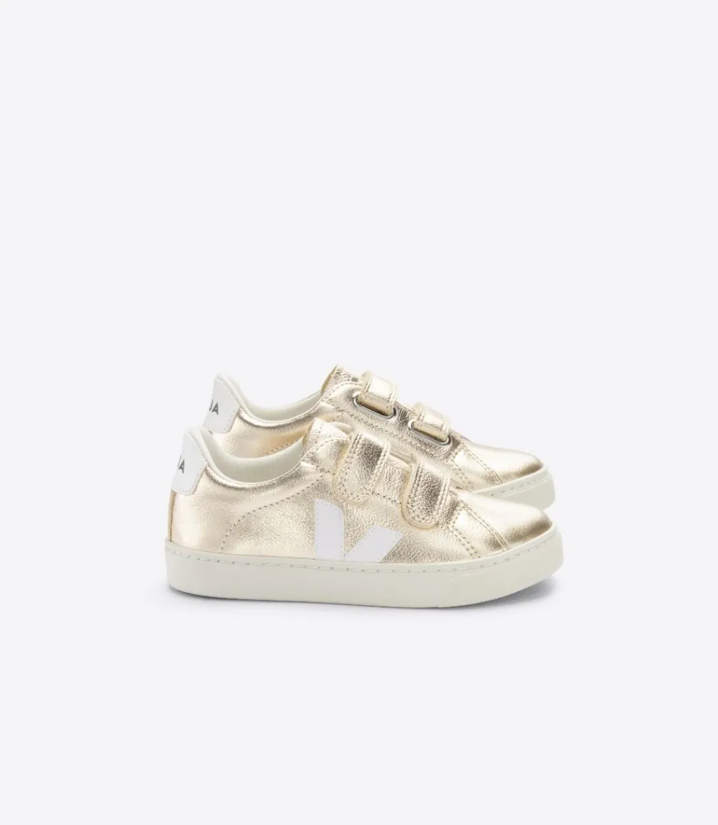 Kids VEJA ESPLAR LEATHER PLATINE WHITE