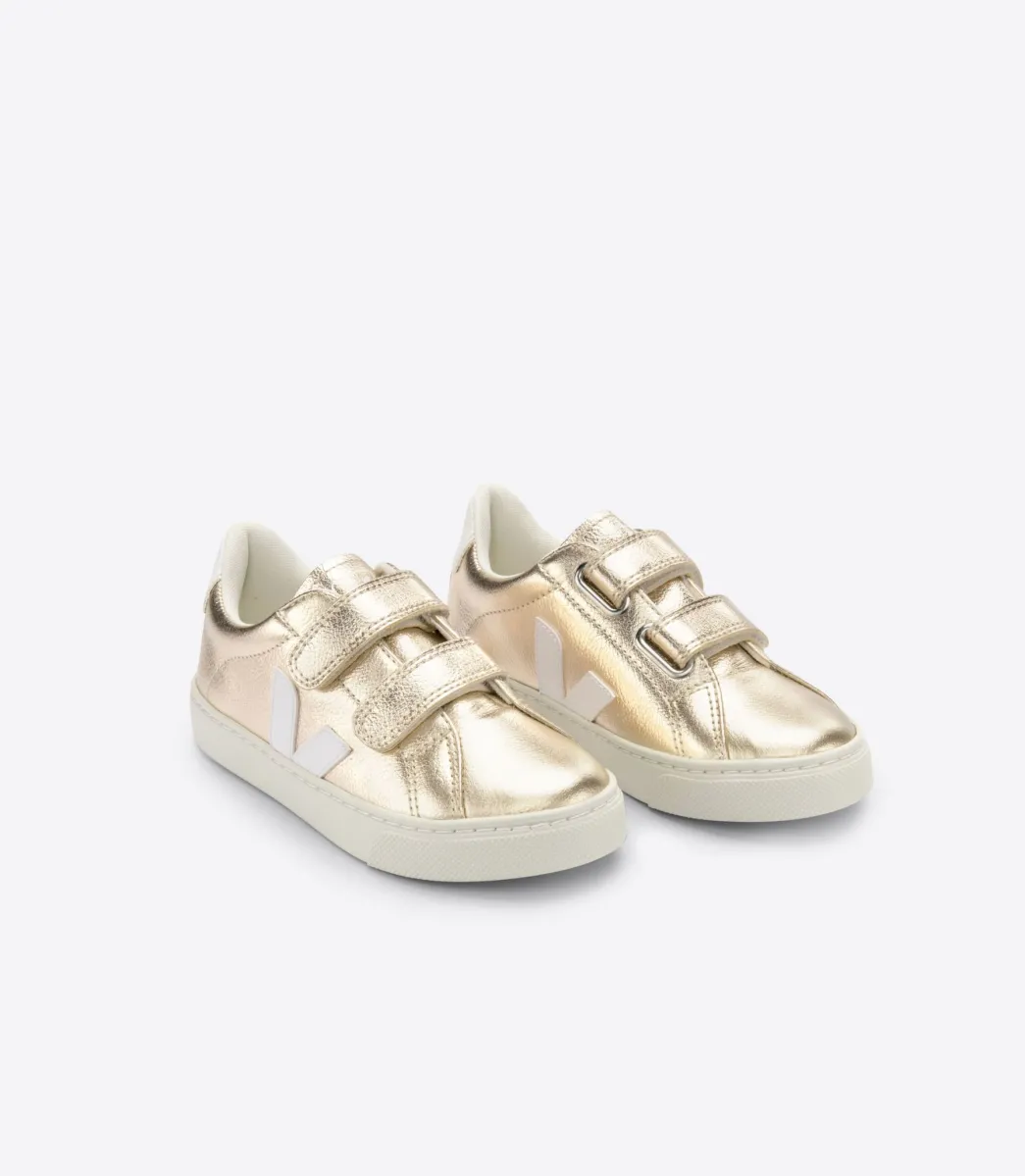 Kids VEJA ESPLAR LEATHER PLATINE WHITE