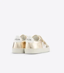 Kids VEJA ESPLAR LEATHER PLATINE WHITE