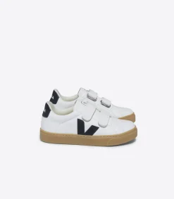 Kids VEJA ESPLAR LEATHER WHITE BLACK NATURAL