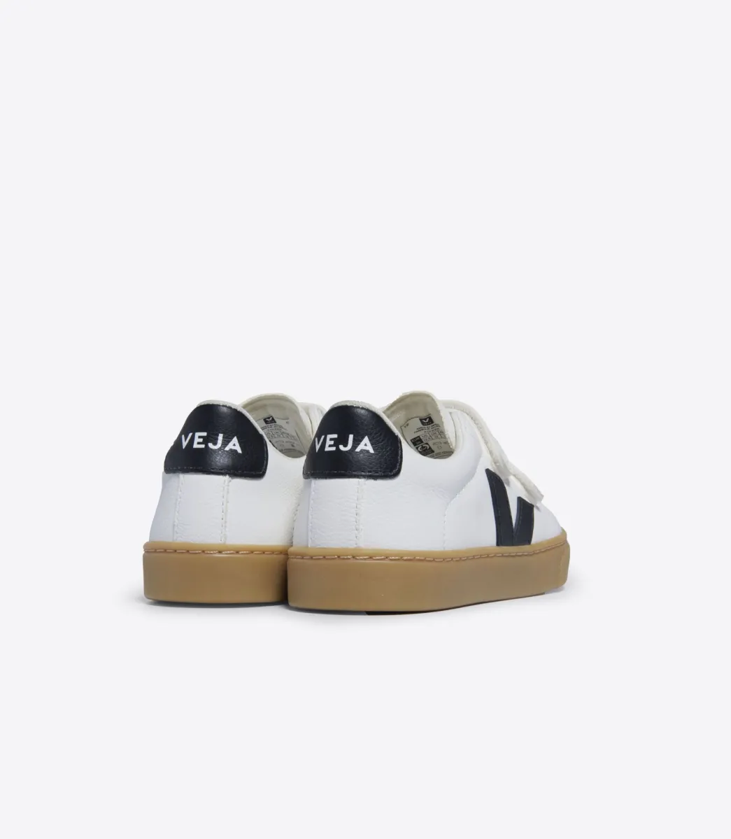 Kids VEJA ESPLAR LEATHER WHITE BLACK NATURAL