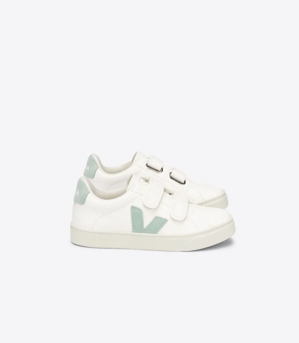 Kids VEJA ESPLAR LEATHER WHITE MATCHA