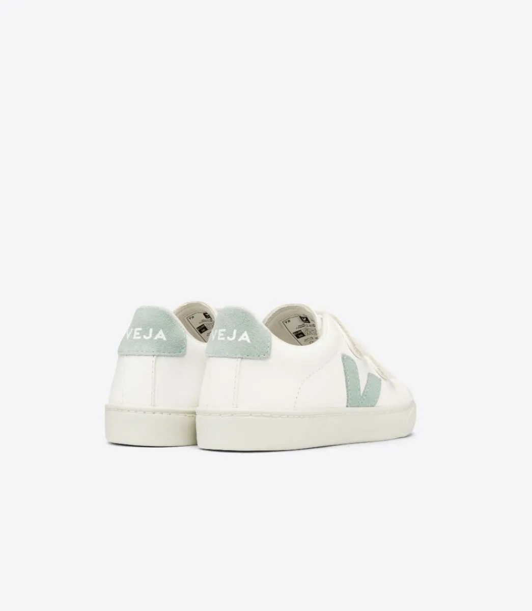 Kids VEJA ESPLAR LEATHER WHITE MATCHA