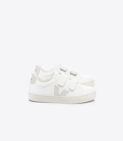 Kids VEJA ESPLAR LEATHER WHITE NATURAL