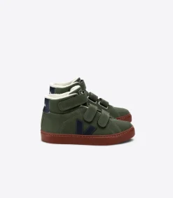 Kids VEJA ESPLAR MID FURED SUEDE MUD NAUTICO