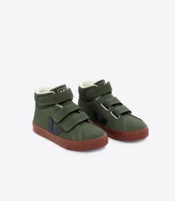Kids VEJA ESPLAR MID FURED SUEDE MUD NAUTICO