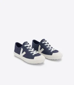 Kids VEJA FLIP ELASTIC LACES CANVAS MARINE PIERRE