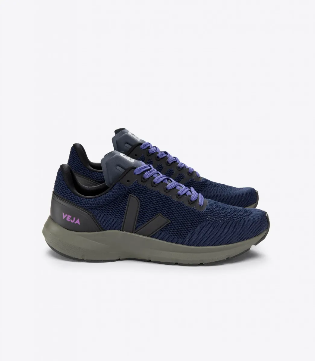 Women VEJA MARLIN V KNIT NIL BLACK KAKI SOLE